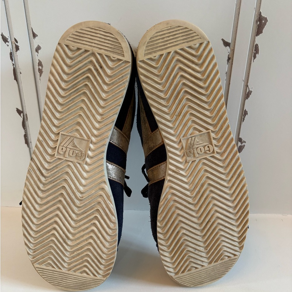 Gola Women’s Navy & Gold Suede Court Fashion Shoes size 8 - Picture 6 of 8